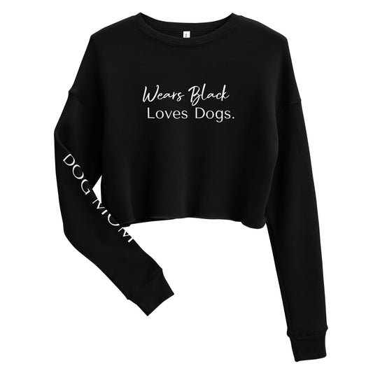 Wears Black Loves Dogs Essential Crop